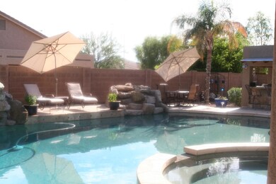 VIEW OF POOL AND CABANA