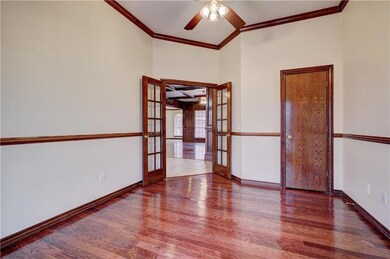 French doors to study from entry