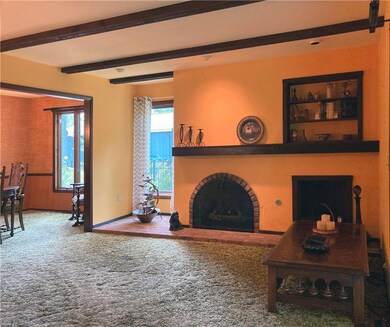 Fireplace with side window