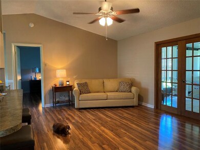 Open concept with engineered flooring