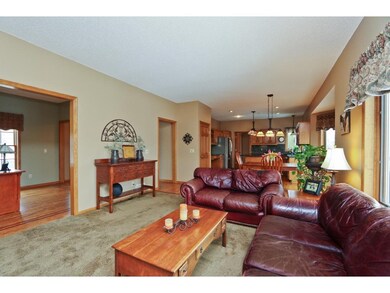 Family room opens to office.