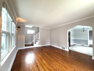 Large living room with hardwoods floors