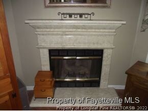 stone surround fireplace