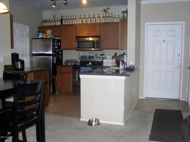 Granite countertops in kitchen
