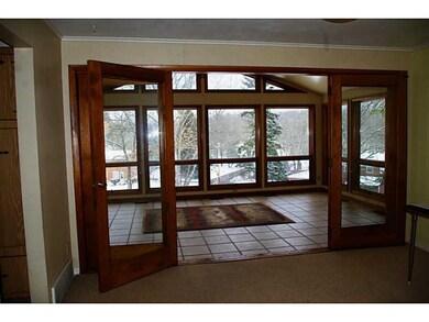 Great Room. All four glass door panels can be open