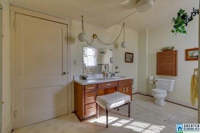 Large bathroom with not one but two linen closets,