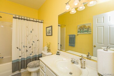 Spacious and bright shared bathroom.