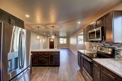 Kitchen Looking Out to Living