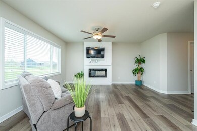 living room with fireplace