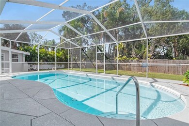 Caged pool with large lanai too!