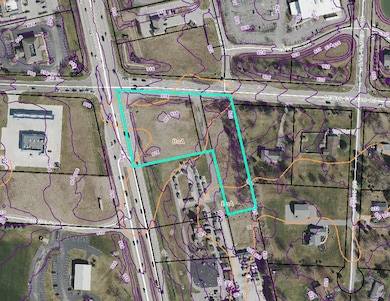 Contours and soils map