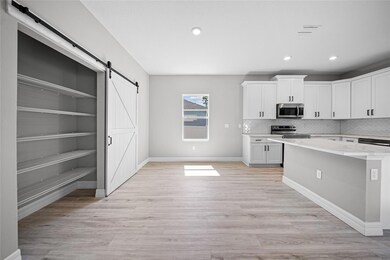 Kitchen with Pantry Sliding Barn Door