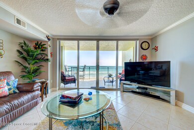 living room with balcony
