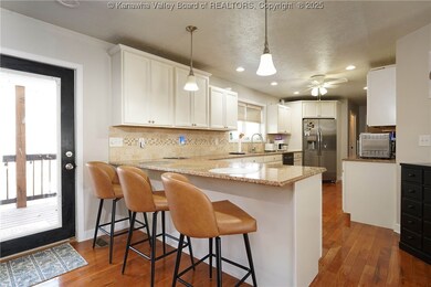 Kitchen counter seating by LR.