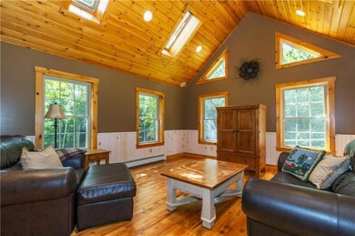 With wood paneled and vaulted...