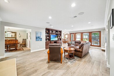 The large living room is the focal point of the ho