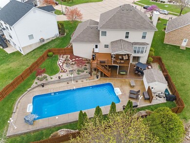 The back yard is an entertainer's dream, with a re