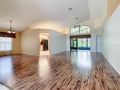 View from front door through living room to Florid