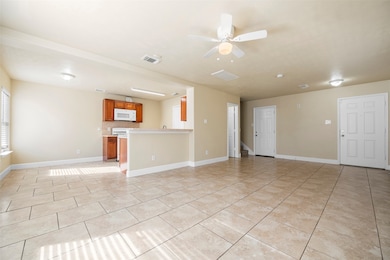 Spacious family room open to the family room, but