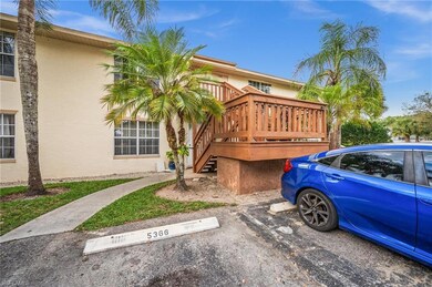 Front exterior with a wooden deck