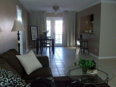 French doors lead to back yard