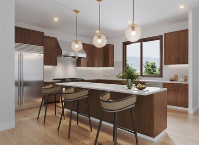 Rendering of kitchen is for illustration purposes.
