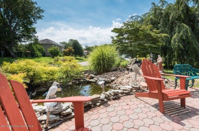 Relax by the koi pond