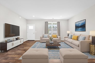 Virtually staged living room