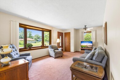 The newer bay window with double pane glass offers so much natural light and warmth to this room.