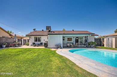 Grassy backyard