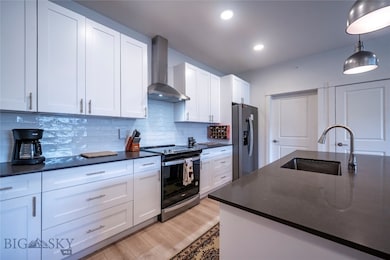 The kitchen and center island.