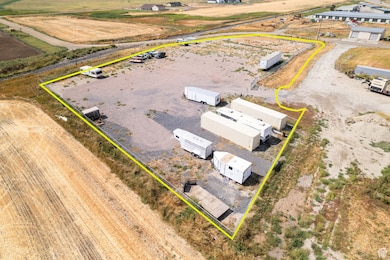 Overview of rural landscape with property parcel outlined