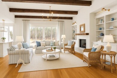 Living room, virtually staged