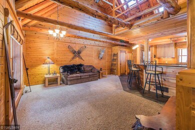 Wide open living room with beautiful vaults and sk