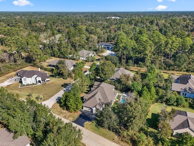 Mature wooded backdrop provides a protected, secluded feel.