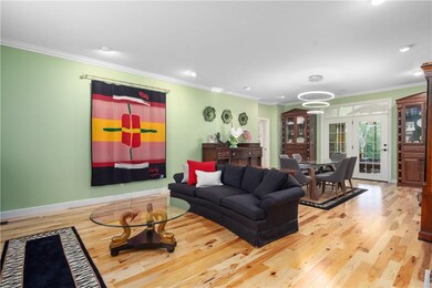 Family living and dining commence in this open floor plan also with built in china hutches