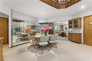 Built in China closet and recessed lighting.