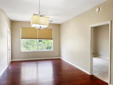 Dining area with living room leading to master bedroom