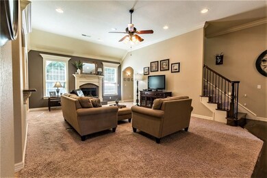 Lovely~ fashionable colors, high ceilings, and Crown Molding everywhere!