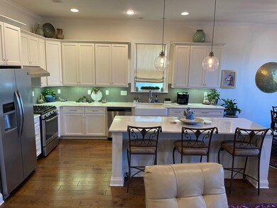 kitchen with large island