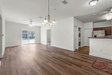 An open concept floorplan with natural light throu