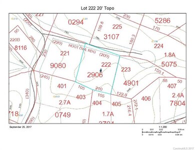 20' topography.  Notice level spot.