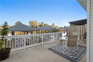 Rear patio overlooking the water.