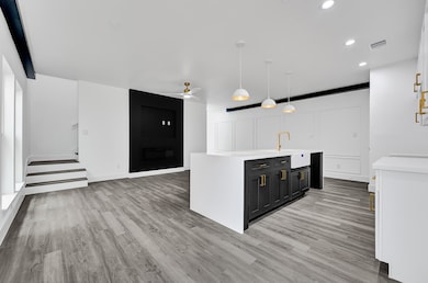 Sleek staircase with modern railings and durable f
