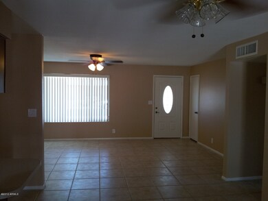Living room and dining room