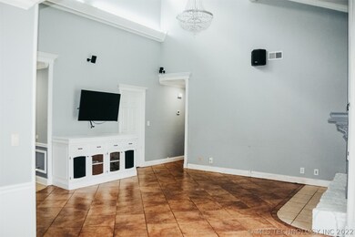 Built in cabinet for entertainment storage.  Bost