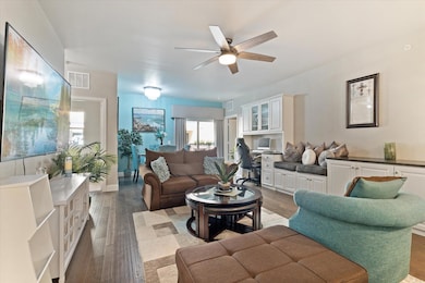 This Beautiful open concept living room features a