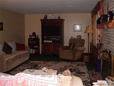 Large living room with fireplace and built ins
