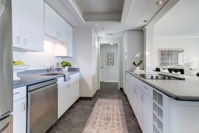Kitchen view looking towards the entry.