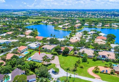 Drone aerial shot of home showing large front yard